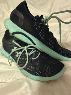 Under Armour Women’s Black and Mint Athletic Running Shoes